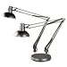Electrix Illumination 2245-BK Architect's incandescent swing arm clamp-on lamp, 45 reach, metal shade, black