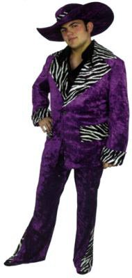 Adult Hot Purple Mac Daddy Suit Costume-XL