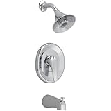 American Standard T480508.002 Seva Bath/Shower Trim Kit with Flowise Watersaving Showerhead and Turbine Spray, Polished Chrome