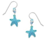 Blue Starfish Earrings, Handmade in the USA by Sienna Sky 958-1
