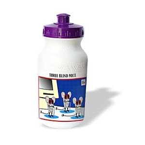 Londons Times Funny Animals Cartoons - Three Blind Mice - Water Bottles