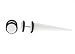 Fake Acrylic Taper - White - 16g Wire Stud - 0 Gauge - 47.5mm Length - Sold as a Pair