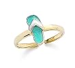 14k Green Flip-Flop Toe Ring - JewelryWeb