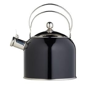 Kitchen Craft 2.3 L Stainless Steel Classic Collection Whistling Kettle, Black