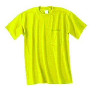 Safety Green Pocket T-Shirt under High-Visibility in The Apparel Store