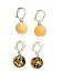 Sterling Silver Butterscotch Color Amber Earrings