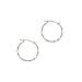 14K White Gold Twisted Hoop Earring