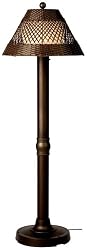 Buy Java 15207 Bronze Floor Lamp With Walnut Wicker Shade 60-inches Tall