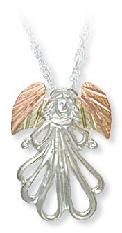 Landstrom’s® Black Hills Gold and Sterling Silver Angel Pendant