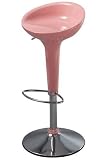 Ventura Backless Stool Pink Stainless Steel