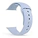 Teslasz Apple Watch Band,Soft Silicone Replacement Sport Wristbands Straps for Apple Watch (Lilac 38 MM)