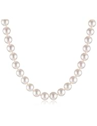 18k White Gold 7.5-8mm White Akoya Cultured Pearl Necklace