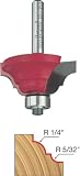 Freud 38-352 1-1/2-Inch Diameter Classical Cove and Bead Router Bit with 1/4-Inch Shank