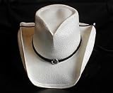 Shady Brady - Shady Brady Hat 7PW32: Softy Toyo Cowboy Hat - Ivory, Cord & Concho Band