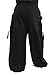 Jing Shop Harem Balloon Pants Swirl Hippie Boho Design Cotton One Size Black