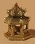 Bonsai Boy's Glazed Six Sided Pavillion Ceramic Figurine Green - 1