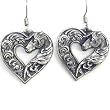 Dangle Earrings - Horse head Heart