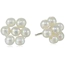 Bella Pearl Flower Freshwater Pearl Stud Earrings