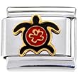 Red And Black Sea Turtle Italian Charm