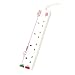 Masterplug Indoor Power SRG44-MS 4-Gang Surge Protected Socket with 4 m Extension Lead (White)