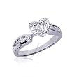 0.50 Ct Heart Shaped Diamond Engagement Ring 14K VS2-F EGL