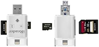 Apple Lightning to SD TF Card Camera Reader ,3 in1 Camera Connection Kit,SD TF Card Reader Adapter for iPhone, iPad ,PC,And Micro usb mobile phone, USB and Micro usb and lightning connector