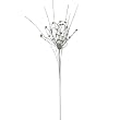 Pack of 12 Whimsical Silver Sparkle Berry Autumn Crafting Spray Picks 27"