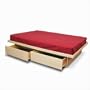 Gothic Cabinet Craft Unfinished Wood Queen Storage Platform Bed With Four Drawers