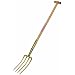 Erntek�nig 31999 Erntek�nig Spatengabel, 4 Zinken, 26 x 17cm 85cm-Eschen-T-Stiel, gold-lackiert