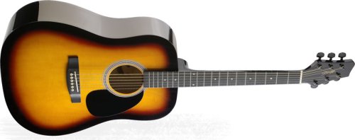 STAGG Westerngitarren-Set SW203, sunburst