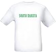 SOUTH DAKOTA - GREEN LETTERING - State-series - White T-shirt
