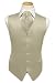 Tuxedo Vest - Solid Satin with Matching Pin Ascot, Bamboo