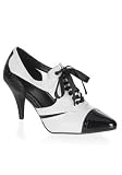 Wide Width 3 Inch Heel Black And White Pump.