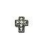 Silver CROSS WITH CRYSTALS Floating Charm