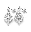 Sterling Silver CZ Fashion Earrings