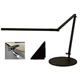 Koncept Z-Bar High Power Adjustable LED Desk Lamp Daylight Illumination - Metallic Black with Free Gifts: Clip-on Spotlight AND Microfiber Cleanse Cloth Black