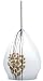 Alfa Lighting P205MPG-BRZ-PMP Art Glass Dune Halogen Line Voltage Pendant, Vintage Bronze with Water Lilies Shade