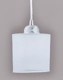 Bel Air White Pendant Fixture Kit Ceiling Light -Brushed Nickel - Model # 0024548