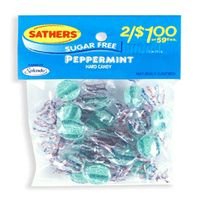 Sathers Sugar Free Peppermint Hard Candy - 1 Oz Bag, 12 Ea by FARLEY'S & SATHER'S CANDY CO.