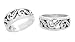 Celtic Style Ring Band Oxidized Sterling Silver
