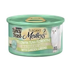 Fancy Feast Elegant Medleys Yellowfin Tuna Florentine with Garden Greens (24/3-oz cans)