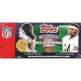 2001 Topps Football Factory Sealed 385 Card Set Loaded with Rookies Cards Including Michael Vick, Deuce McAllister, Ladanian Tomlinson, Chad Johnson, Drew Brees and Others Plus Favre, Rice, Moss, McNabb, Manning, Aikman, Emmitt and Many Other Stars!