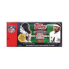 2001 Topps Football Factory Sealed 385 Card Set Loaded with Rookies Cards Including Michael Vick, Deuce McAllister, Ladanian Tomlinson, Chad Johnson, Drew Brees and Others Plus Favre, Rice, Moss, McNabb, Manning, Aikman, Emmitt and Many Other Stars!