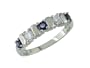 Evey 14K White Gold Sapphire & Diamond Semi-Eternity Ring