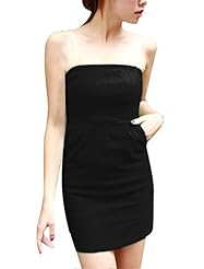 Cotton/Polyester Sheath Off the Shoulder Sleeveless  Dress