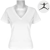 Danskin Cotton Stretch V-Neck Tee Womens