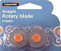 Fiskars Rotary Trimmer Replacement Blades, Straight 2/Package