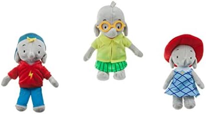 Ella The Elephant Plush Bundle Set - 3 items: Ella, Frankie and Tiki