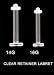 CLEAR RETAINER LABRET LBRET16 -16G 3/8