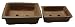 Traditional asian bonsai planters / trays / pots - terracotta ceramic, set of 2